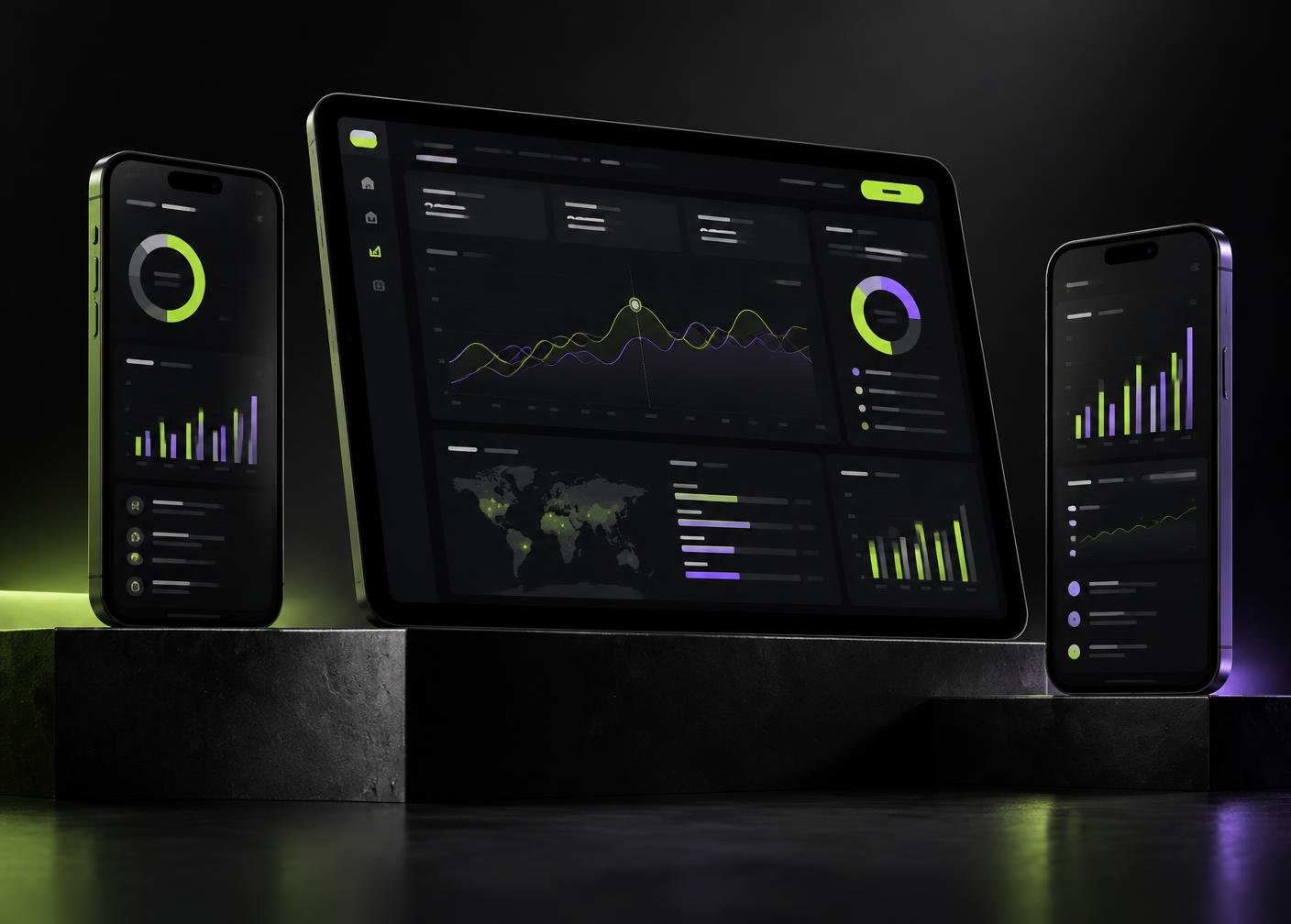 Mockup do projeto conceitual Axis Metrics